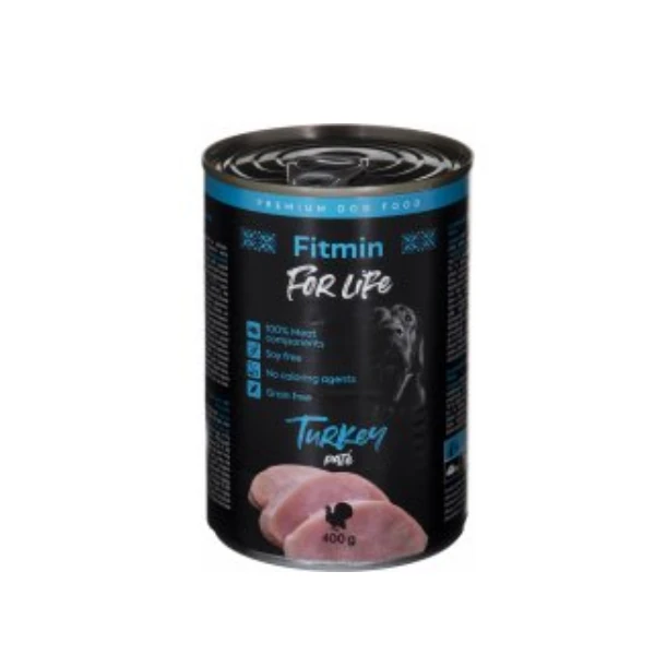 [09-T01372] Fitmin For Life Hindi Etli Pate Yetişkin Konserve Köpek Maması (1 Adet)