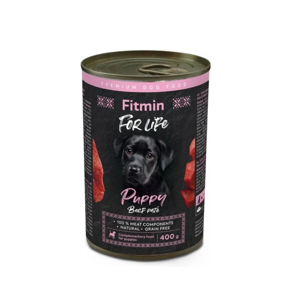 [09-T01373] Fitmin For Life Biftekli Pate Yavru Konserve Köpek Maması (1 Adet)