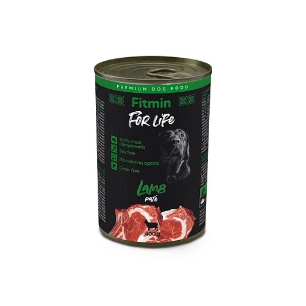 [09-T01370] Fitmin For Life Kuzu Etli Pate Yetişkin Konserve Köpek Maması (1 Adet)