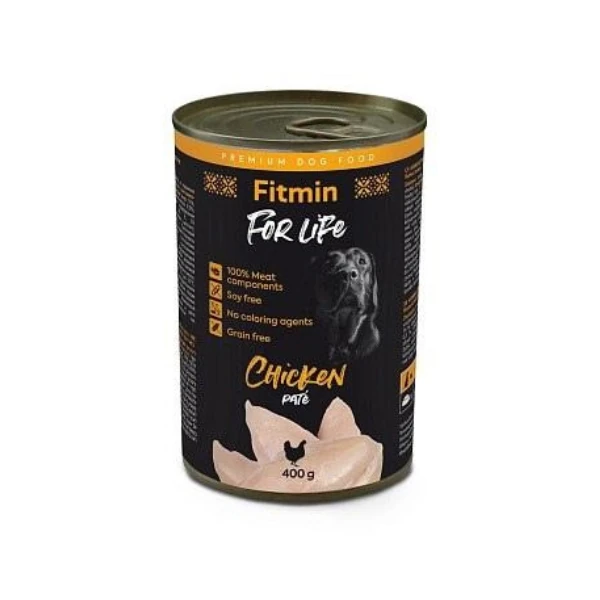 [09-T01371] Fitmin For Life Tavuk Etli Pate Yetişkin Konserve Köpek Maması (1 Adet)