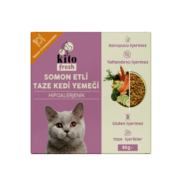 Kito Fresh Somon Etli Hipoalerjenik Taze Kedi Yemeği