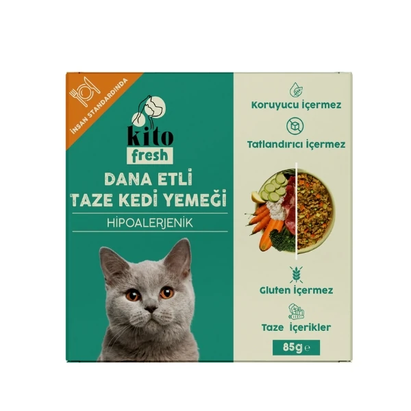 [206-77699] Kito Fresh Dana Etli Hipoalerjenik Taze Kedi Yemeği