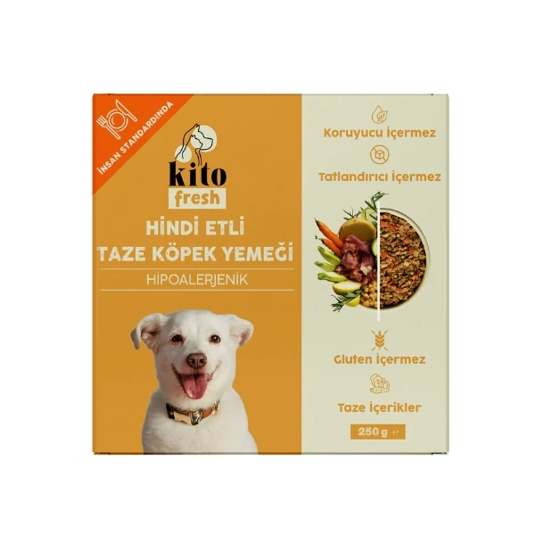[205-77477] Kito Fresh Hindi Etli Hipoalerjenik Taze Köpek Yemeği