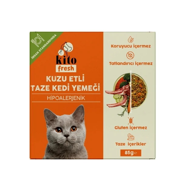 Kito Fresh Kuzu Etli Hipoalerjenik Taze Kedi Yemeği