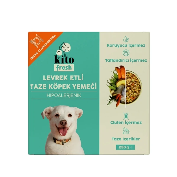 [205-77491] Kito Fresh Levrek Etli Hipoalerjenik Taze Köpek Yemeği