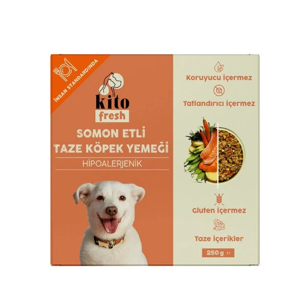 Kito Fresh Somon Etli Hipoalerjenik Taze Köpek Yemeği