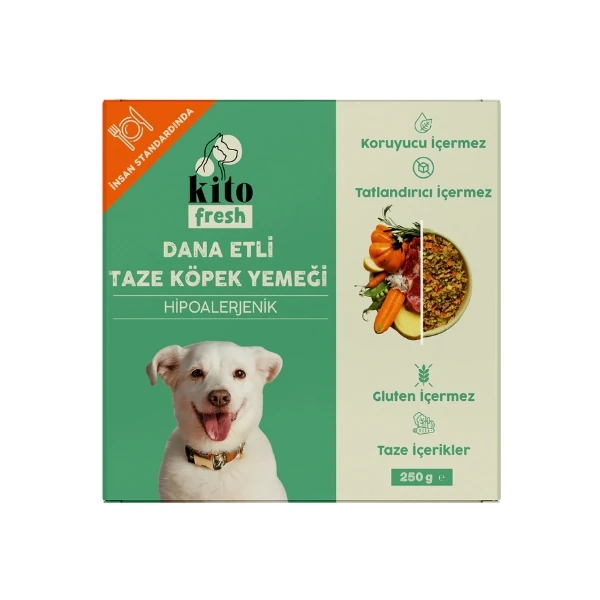 [205-77453] Kito Fresh Dana Etli Hipoalerjenik Taze Köpek Yemeği