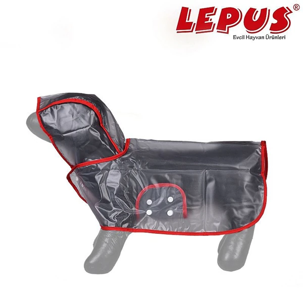 [LPS-YAĞ-M-02] Lepus Kedi ve Köpek için Şeffaf Yağmurluk (Kırmızı)