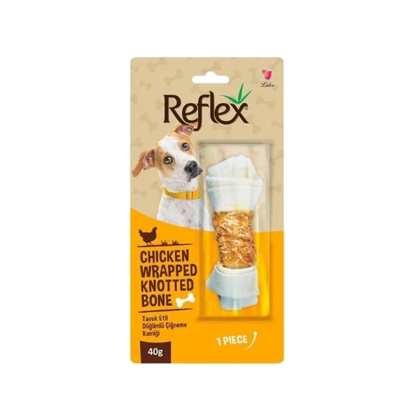 [RFT-117] Reflex Tavuk Etli Düğümlü Çiğneme Kemiği Köpek Ödülü (1 Adet)
