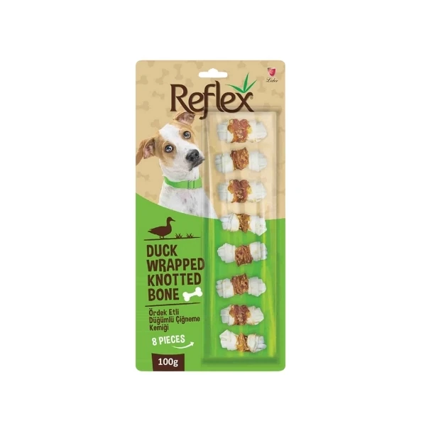 [RFT-119] Reflex Ördek Etli Düğümlü Sekizli Çiğneme Kemiği Köpek Ödülü (1 Adet)