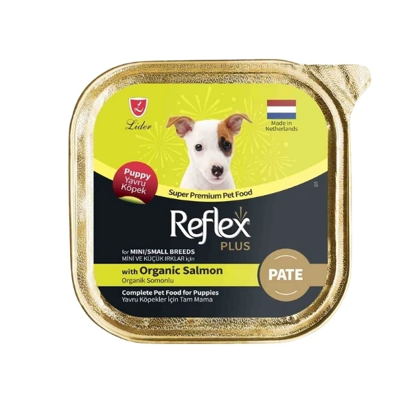 [RFK-122] Reflex Plus Puppy Pate Organik Somonlu Küçük Irk Yavru Konserve Köpek Maması (1 Adet)