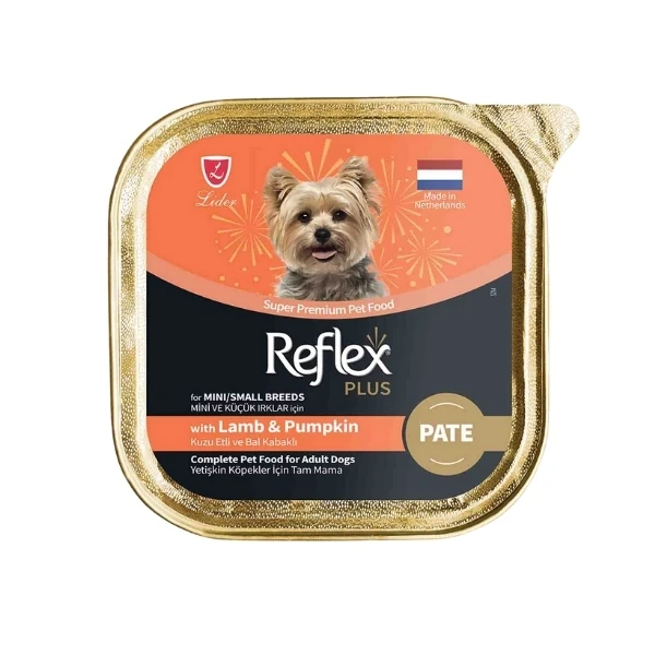 [RFK-123] Reflex Plus Pate Kuzu Etli ve Bal Kabaklı Küçük Irk Yetişkin Konserve Köpek Maması (1 Adet)