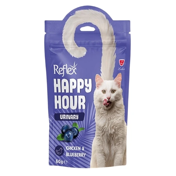 [RFT-045] Reflex Happy Hour Tavuk Etli ve Yaban Mersinli Üriner Sistem Destekleyici Kedi Ödülü (1 Adet)