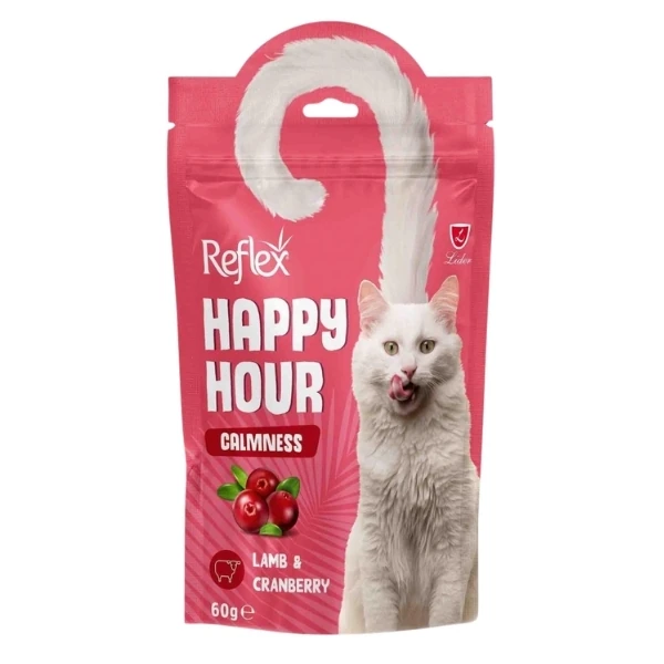[RFT-046] Reflex Happy Hour Kuzu Etli ve Kızılcıklı Sakinleşmeyi Destekliyici Kedi Ödülü (1 Adet)