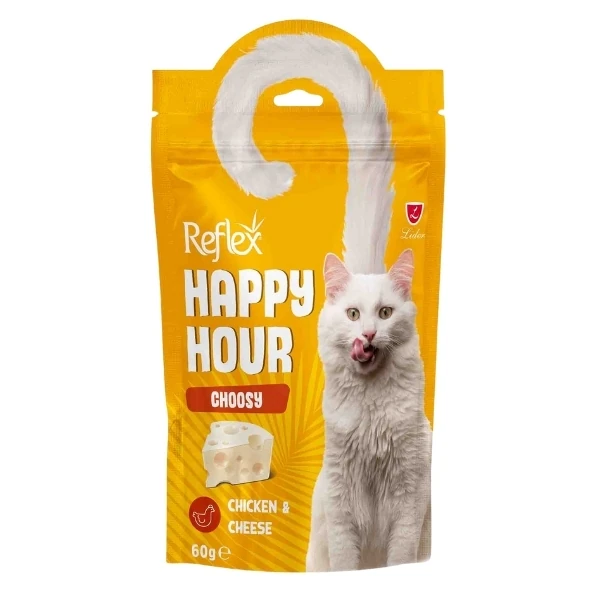 [RFT-048] Reflex Happy Hour Tavuk Etli ve Peynirli Seçici Kediler için Kedi Ödülü (1 Adet)