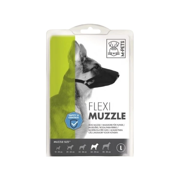 [36-AKS-MPE-10812399] M-Pets Flexi Ayarlanabilir Bez Köpek Ağızlığı (Large)