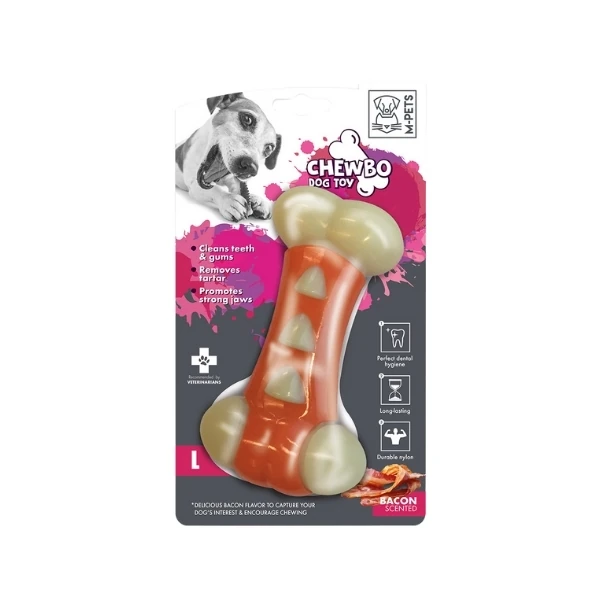 [36-AKS-MPE-10633416] M-Pets Chewbo Et Aromalı Diş Bakım ve Köpek Çiğneme Oyuncağı (Large)