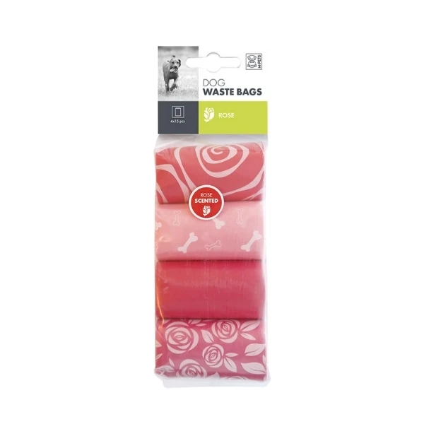 [36-AKS-MPE-10100105] M-Pets Waste Bag Gül Kokulu Köpek Dışkı Toplama Poşeti