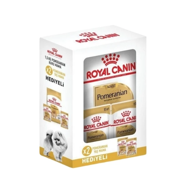 [10344] Royal Canin Pomeranian Yetişkin Köpek Maması 1.5 Kg + 2 Konserve Hediyeli