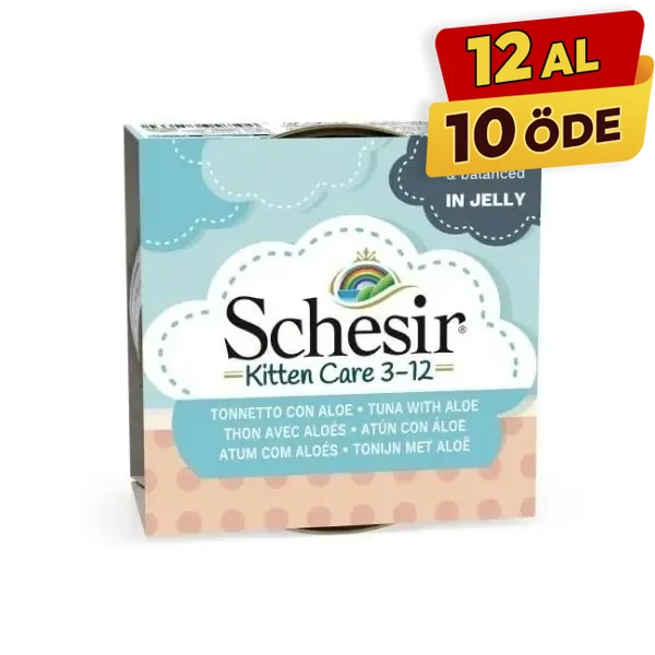 [230-C184] Schesir Kitten Ton Balıklı ve Aloeveralı Yavru Konserve Kedi Maması (1 Adet)
