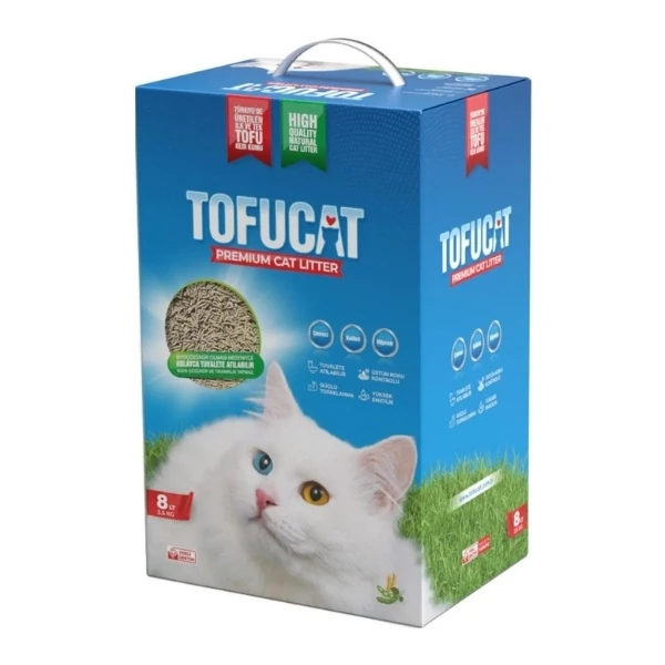 [8684172952002] TofuCat Tuvalete Atılabilen Koku Hapsedeci Topaklanan Doğal Kedi Kumu (1 Adet)