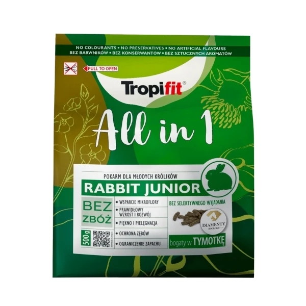 [50542] Tropifit All In 1 Tahılsız Yavru Tavşan Yemi (500 Gr)