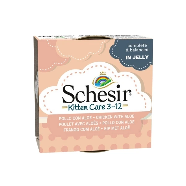 [230-03064101] Schesir Kitten Tavuk ve Aloeveralı Yavru Konserve Kedi Maması (1 Adet)