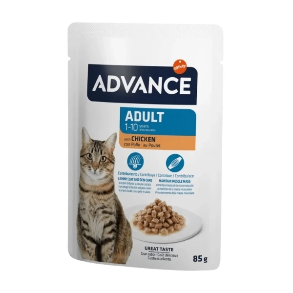 [226-964528] Advance Tavuklu Pouch Konserve Yetişkin Kedi Maması (1 Adet)
