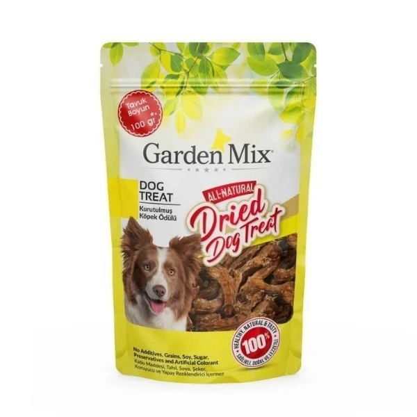 [571-08] Garden Mix Kurutulmuş Tavuk Boyun Köpek Ödül Maması (1 Adet)