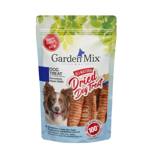 [571-02] Garden Mix Kurutulmuş Dana Gırtlak Köpek Ödül Maması (1 Adet)
