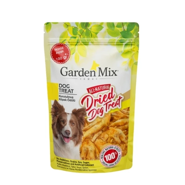 [571-09] Garden Mix Kurutulmuş Horoz Ayak Köpek Ödül Maması (1 Adet)
