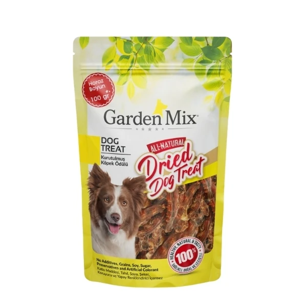 [571-10] Garden Mix Kurutulmuş Horoz Boyun Köpek Ödül Maması (1 Adet)