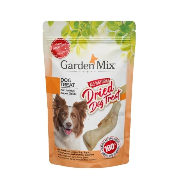 [571-16] Garden Mix Kurutulmuş Kuzu Paça Tekli Köpek Ödül Maması (1 Adet)