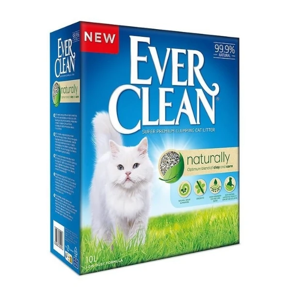 [5060412218856] Ever Clean Naturally Parfümsüz Topaklanan Doğal Kedi Kumu (10 Lt, 1 Adet)