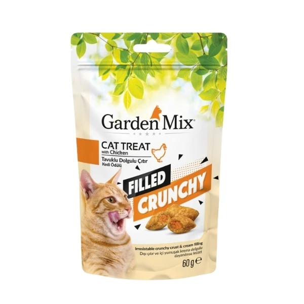 [585-42] Garden Mix Tavuklu İçi Dolgulu Kedi Ödül Maması (1 Adet)