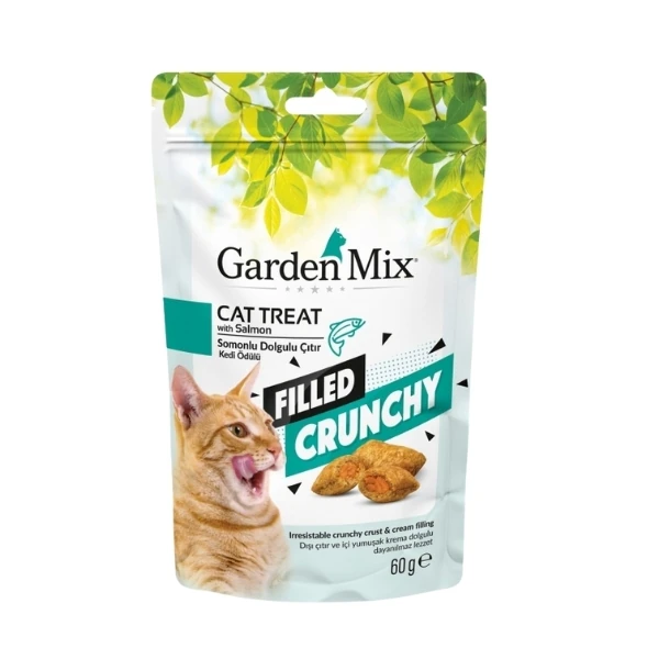 [585-41] Garden Mix Somonlu İçi Dolgulu Kedi Ödül Maması (1 Adet)