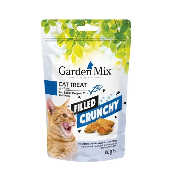 [585-40] Garden Mix Ton Balıklı İçi Dolgulu Kedi Ödül Maması (1 Adet)