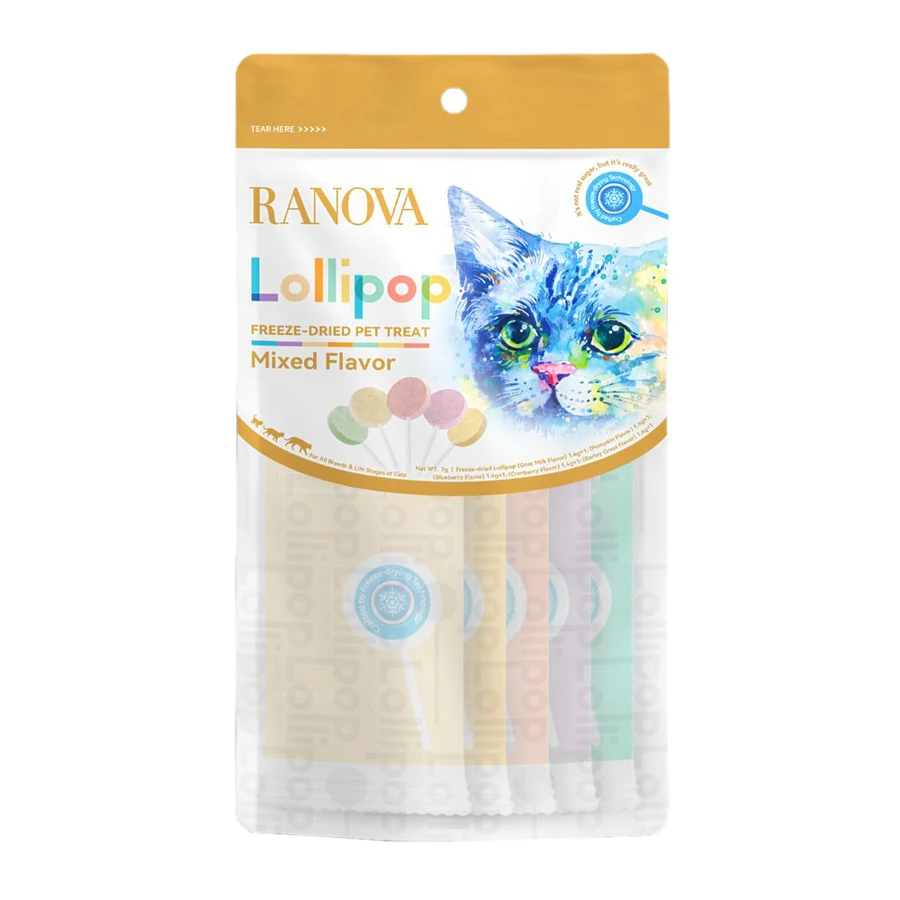 [RNV-005] Ranova Karışık Lezzetli Lolipop Kedi Ödül Maması (5 Adet)