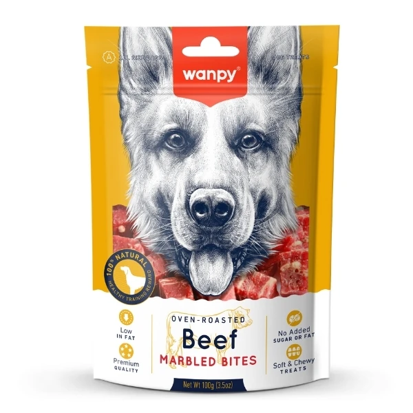 [PIWP-026] Wanpy Marbled Biftekli Küp Et Parçaları Köpek Ödülü (1 Adet)