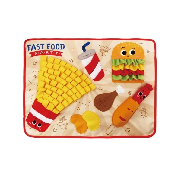 [PIGW-462] Gigwi Fast Food Ürünleri Peluş Kedi ve Köpek Oyun Matı