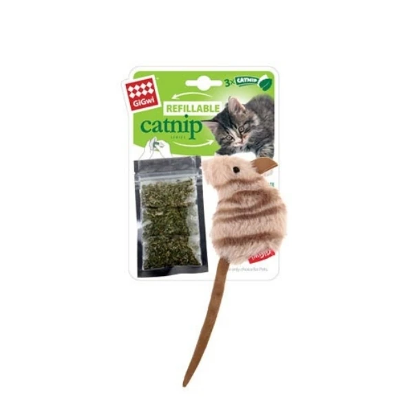 [PIGW-036] Gigwi Catnip Hazneli Fare Peluş Kedi Oyuncağı