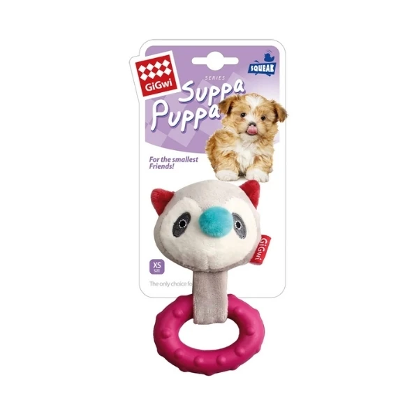 [PIGW-409] Gigwi Suppa Puppa Sesli Rakun Peluş Köpek Çiğneme Oyuncağı
