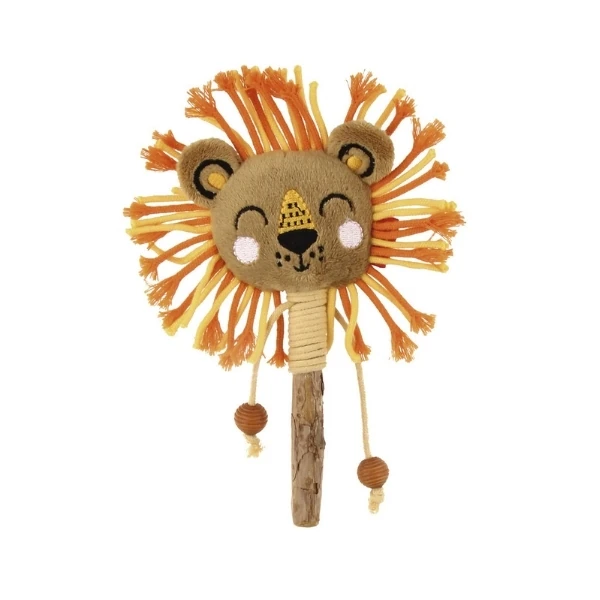 [PIGW-456] Gigwi Aslan Ahşap Çubuklu Peluş Kedi Oyuncağı
