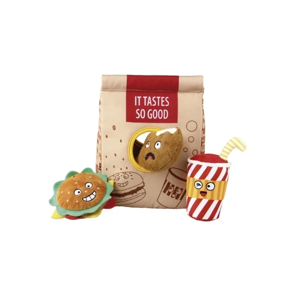 [PIGW-459] Gigwi Fast Food Oyun Çantası Peluş Kedi ve Köpek Oyuncağı