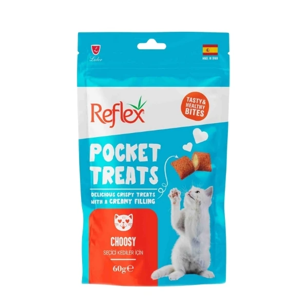 [RFT-044] Reflex Pocket Treats Tavuklu Seçici Kediler için Kedi Ödül Maması (1 Adet)