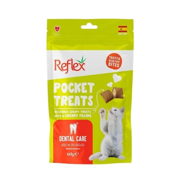 [RFT-043] Reflex Pocket Treats Ağız ve Diş Sağlığı Destekleyici Kedi Ödül Maması (1 Adet)