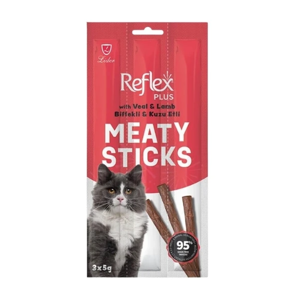 [RFT-027] Reflex Biftekli ve Kuzu Etli Stick Kedi Ödül Maması (1 Adet)