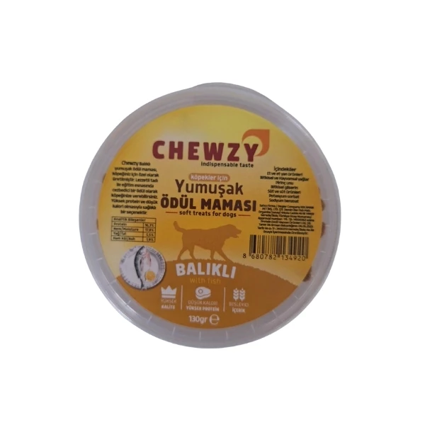 [SOFTDOGBALIK] Chewzy Balıklı Yumuşak Köpek Ödül Maması (1 Adet)