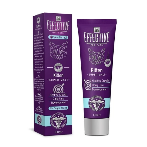 [MALTCATKT100] Delibon Effective Kitten Büyüme Destekleyici Yavru Kedi Malt Macunu