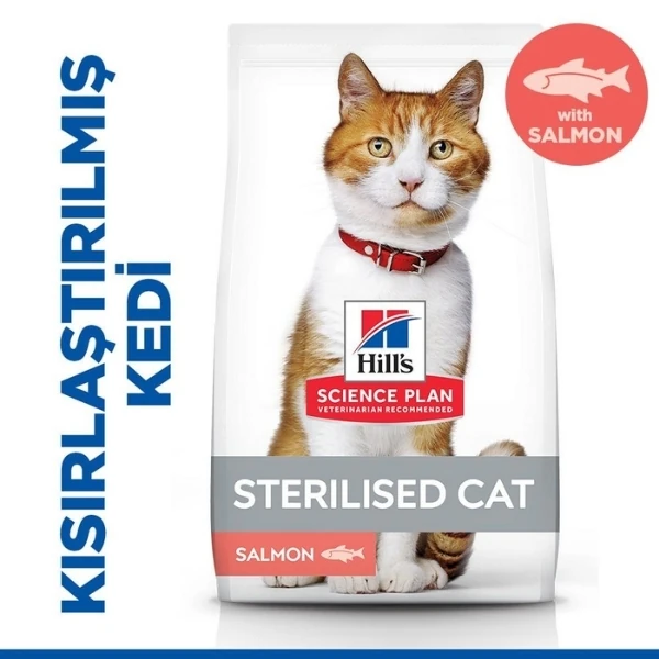 [610-608884] Hills Somonlu Kısırlaştırılmış Yetişkin Kedi Maması (3 Kg)